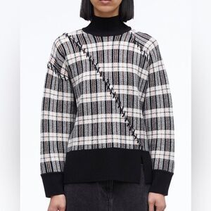3.1 Phillip lim women's Wool Plaid Jacquard Oversized Sweater size‎ medium
